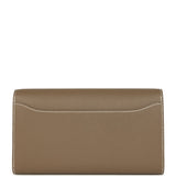 Pre-owned Hermes Constance Wallet To Go Etoupe Epsom Gold Hardware