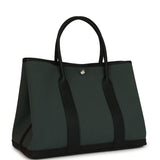 Hermes Garden Party 36 Vert Mangrove Toile H and Black Negonda Palladium Hardware