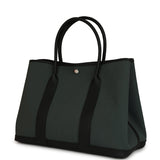 Hermes Garden Party 36 Vert Mangrove Toile H and Black Negonda Palladium Hardware