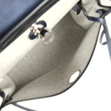 Hermes Herbag Zip PM 31 Black Toile H Berline and Bleu Indigo Hunter Palladium Hardware
