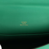 Hermes Kelly Pochette Vert Moyen Swift Gold Hardware