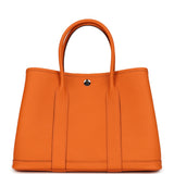 Hermes Garden Party 30 Orange Negonda Palladium Hardware