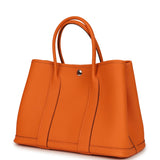 Hermes Garden Party 30 Orange Negonda Palladium Hardware