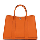Hermes Garden Party 30 Orange Negonda Palladium Hardware