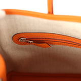 Hermes Garden Party 30 Orange Negonda Palladium Hardware