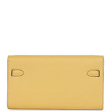 Hermes Kelly To Go Wallet Jaune Foin Chevre Mysore Palladium Hardware