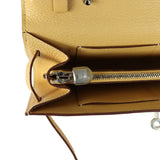 Hermes Kelly To Go Wallet Jaune Foin Chevre Mysore Palladium Hardware