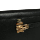 Hermes Kelly Elan Black Chevre Chamkila Permabrass Hardware