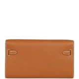 Hermes Kelly Wallet To Go Gold Epsom Palladium Hardware