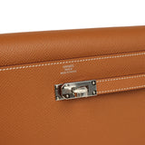 Hermes Kelly Wallet To Go Gold Epsom Palladium Hardware