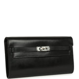 Hermes Kelly Wallet To Go Black Box Palladium Hardware