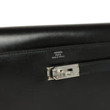 Hermes Kelly Wallet To Go Black Box Palladium Hardware