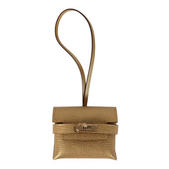 Hermes Kelly Festival Bag Charm Dore Chevre Chamkilight Permabrass Hardware