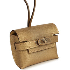 Hermes Kelly Festival Bag Charm Dore Chevre Chamkilight Permabrass Hardware