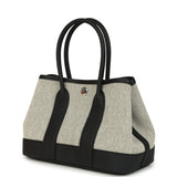 Hermes Garden Party Neo 23 Black-Ecru Toile H Canvas and Black Negonda Palladium Hardware - Thumbnail View 3