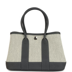 Hermes Garden Party Neo 23 Ardoise-Ecru Toile H Canvas and Ardoise Negonda Palladium Hardware