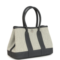 Hermes Garden Party Neo 23 Ardoise-Ecru Toile H Canvas and Ardoise Negonda Palladium Hardware