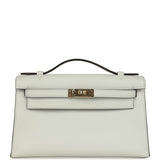 Hermes Kelly Pochette Gris Platine Swift Permabrass Hardware