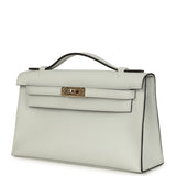 Hermes Kelly Pochette Gris Platine Swift Permabrass Hardware