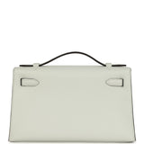 Hermes Kelly Pochette Gris Platine Swift Permabrass Hardware