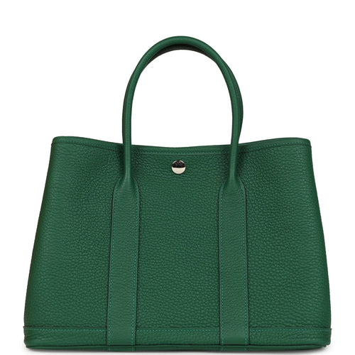 Hermes Garden Party 30 Vert Moyen Negonda Palladium Hardware