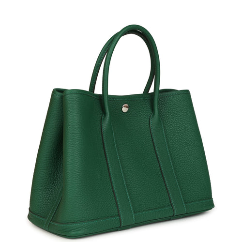 Hermes Garden Party 30 Vert Moyen Negonda Palladium Hardware