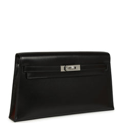 Hermes Kelly Elan Black Box Palladium Hardware