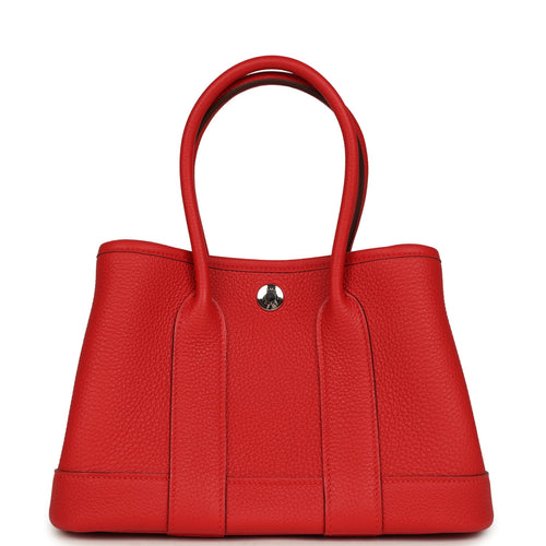 Hermes Garden Party Neo 23 Rouge Radieux Togo Palladium Hardware