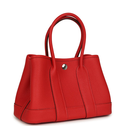 Hermes Garden Party Neo 23 Rouge Radieux Togo Palladium Hardware