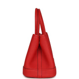 Hermes Garden Party Neo 23 Rouge Radieux Togo Palladium Hardware