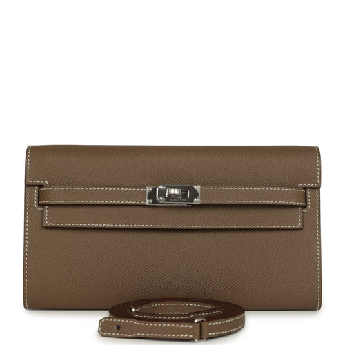 Hermes Kelly Wallet To Go Etoupe Epsom Palladium Hardware