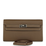 Hermes Kelly Wallet To Go Etoupe Epsom Palladium Hardware
