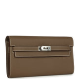 Hermes Kelly Wallet To Go Etoupe Epsom Palladium Hardware