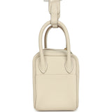 Hermes Mini Lindy II Craie Clemence Gold Hardware
