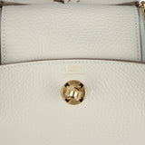 Hermes Mini Lindy II Craie Clemence Gold Hardware