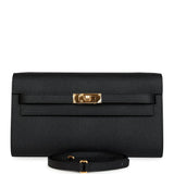 Hermes Kelly Wallet To Go Black Epsom Gold Hardware