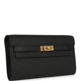 Hermes Kelly Wallet To Go Black Epsom Gold Hardware