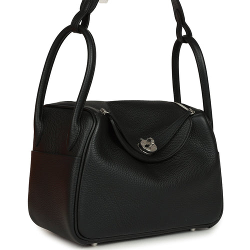 Hermes Lindy 26 Black Clemence Palladium Hardware