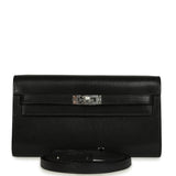 Hermes Kelly Wallet To Go Black Chevre Chamkila Palladium Hardware