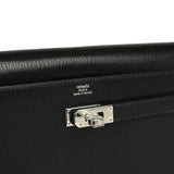 Hermes Kelly Wallet To Go Black Chevre Chamkila Palladium Hardware