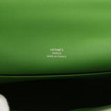 Hermes Kelly Pochette Vert Yucca Swift Palladium Hardware