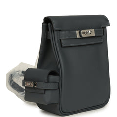 Hermes Mini Kelly Jump Backpack Gris Misty Swift Palladium Hardware
