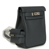 Hermes Mini Kelly Jump Backpack Gris Misty Swift Palladium Hardware