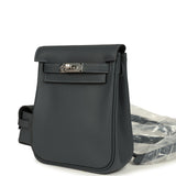 Hermes Mini Kelly Jump Backpack Gris Misty Swift Palladium Hardware