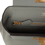 Hermes Mini 24/24 Bag Etain Evercolor and Swift Gold Hardware