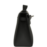 Hermes Kelly Pochette Black Swift Palladium Hardware