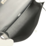 Hermes Kelly Pochette Black Swift Palladium Hardware