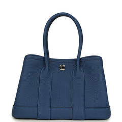 Hermes Garden Party Neo 23 Bleu Tie Togo Palladium Hardware