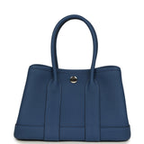 Hermes Garden Party Neo 23 Bleu Tie Togo Palladium Hardware