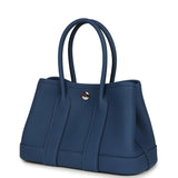 Hermes Garden Party Neo 23 Bleu Tie Togo Palladium Hardware
